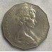 AUSTRALIA 1977 . FIFTY 50 CENTS COIN . SILVER JUBILEE